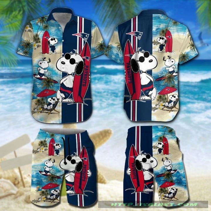 New England Patriots Snoopy Surfing Hawaiian Shirt