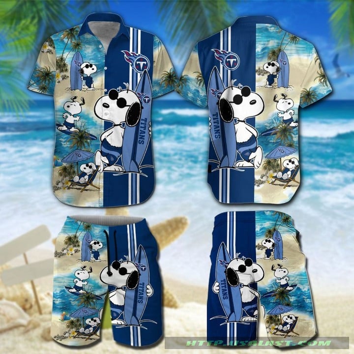 Tennessee Titans Snoopy Surfing Hawaiian Shirt