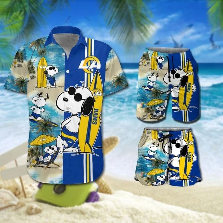 Snoopy And Los Angeles Rams Hawaiian Shirt