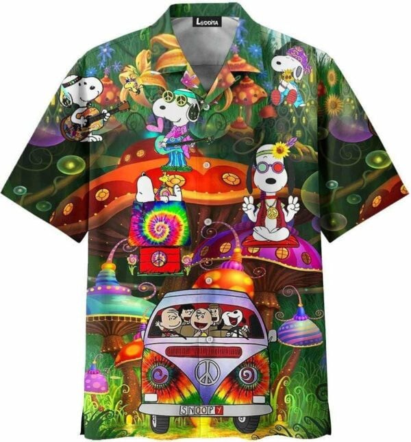 Peanuts Snoopy X Hippie Hawaiian Casual Shirt No198 98