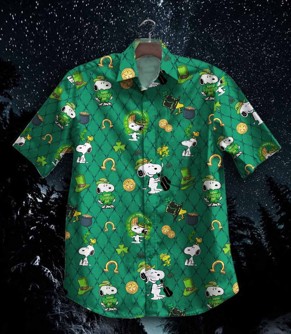 Hawaii Shirt Snoopy Patricks Day Gt Vintage Hawaiian Shirt-zx10161