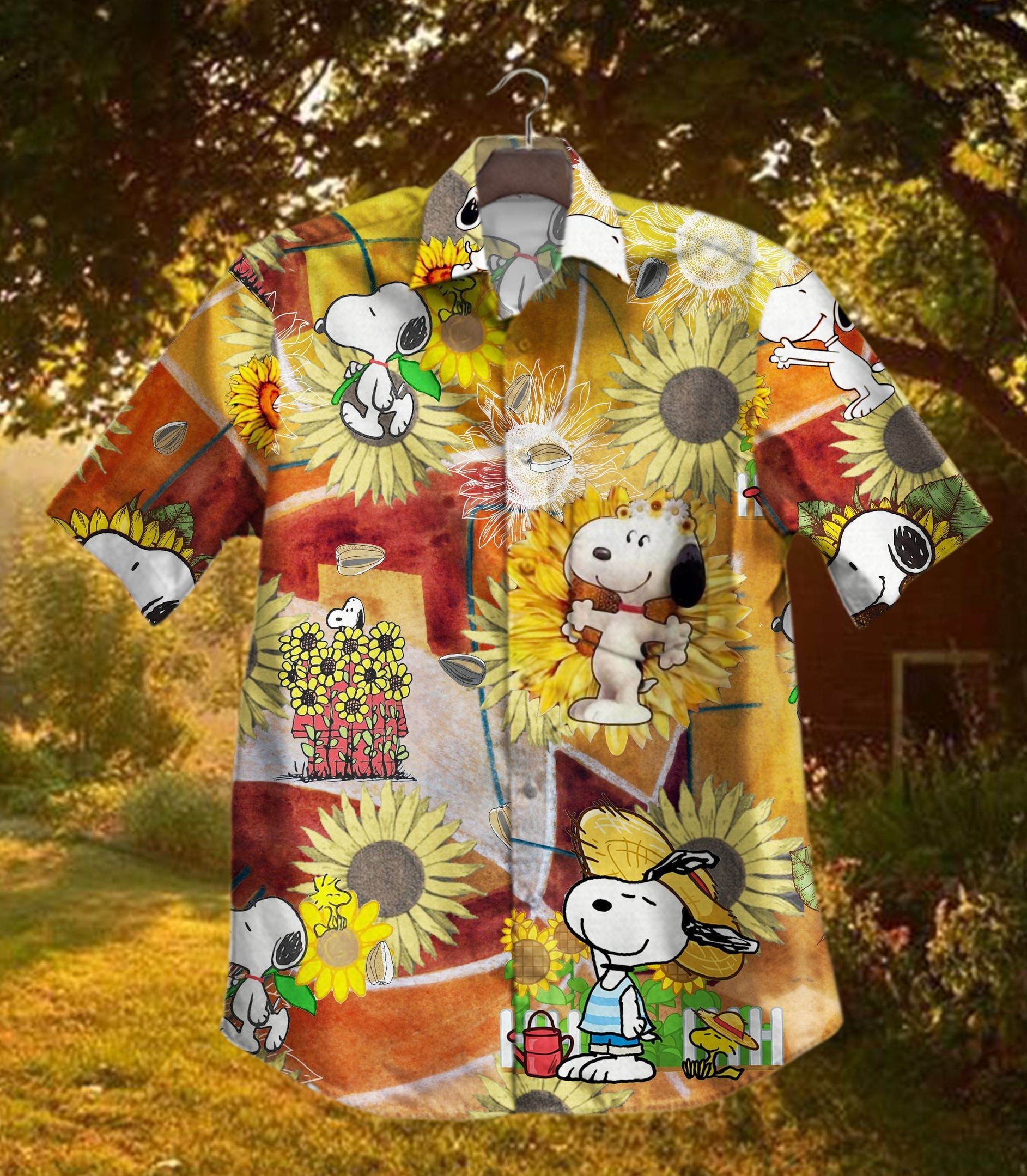 Hawaii Shirt Hot Snoopy And Sunflower Ad Vintage Hawaiian Shirt-zx11326