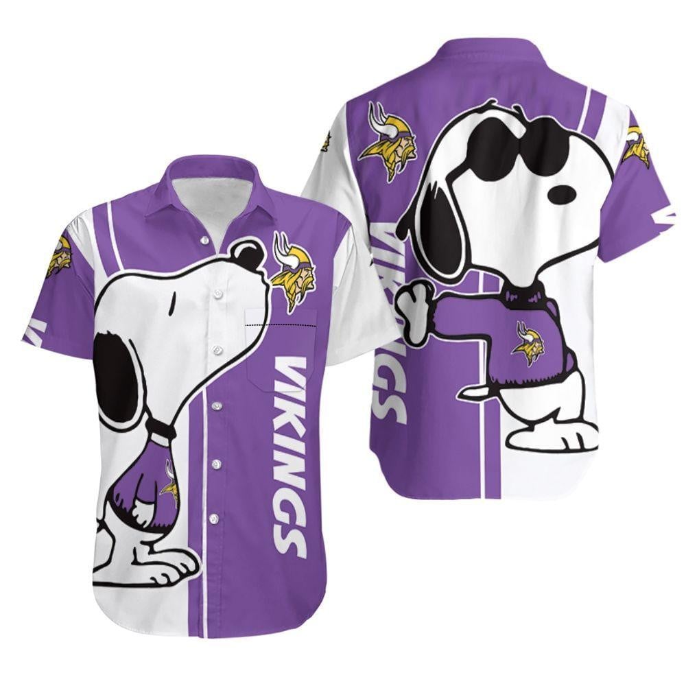 Snoopy Kiss Logo Minnesota Vikings Hawaiian Shirt