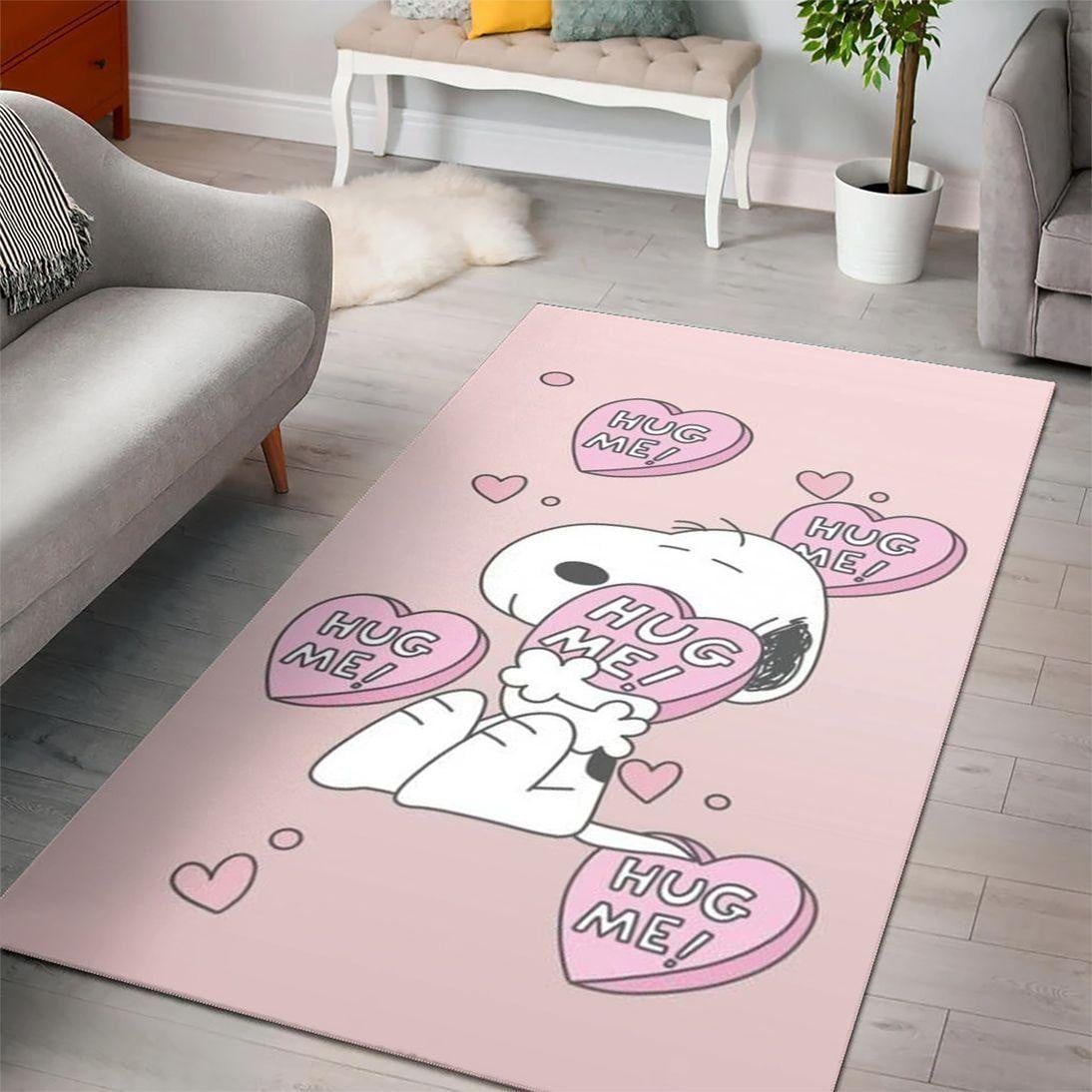 Snoopy Dog Area Rug Living Room And Bed Room Rug Gift Us Decor