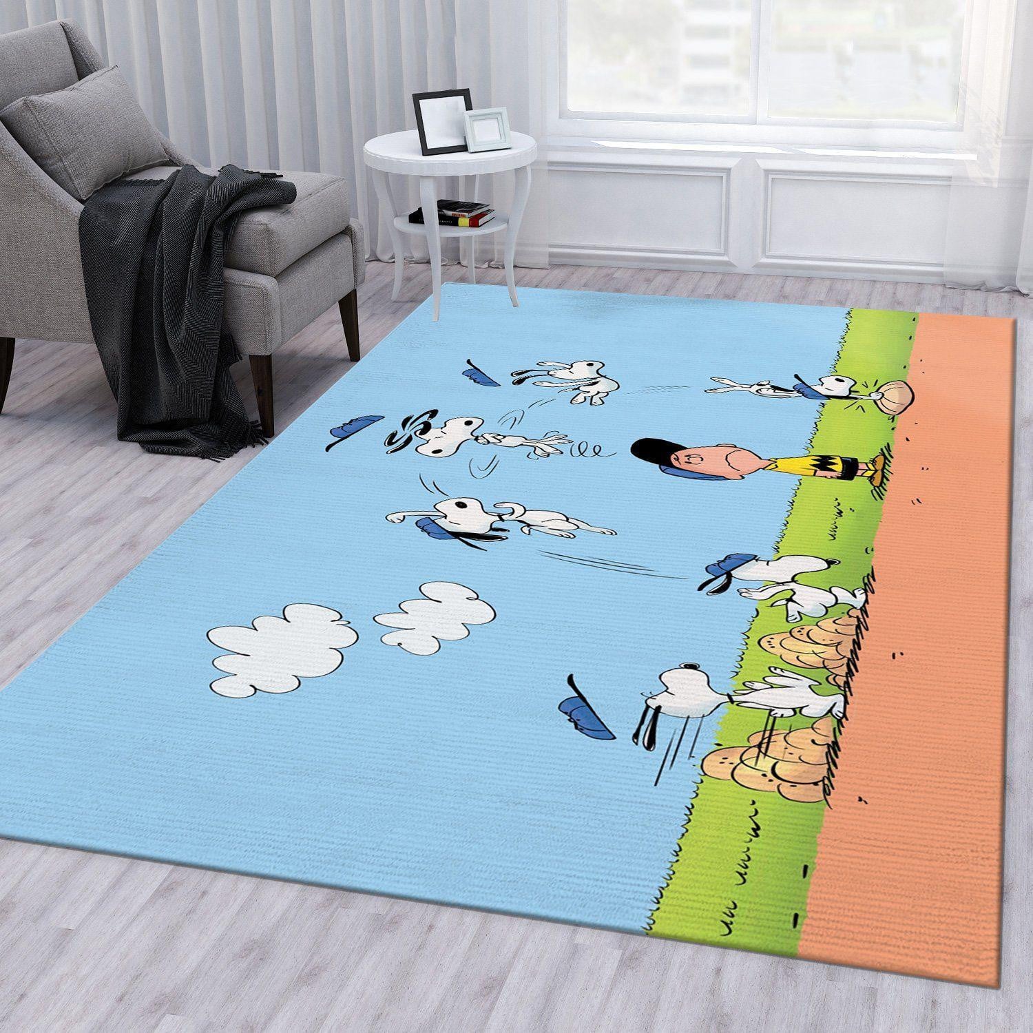 Snoopy Peanuts Rug, Gift For Fan Rug Home Decor Floor Decor