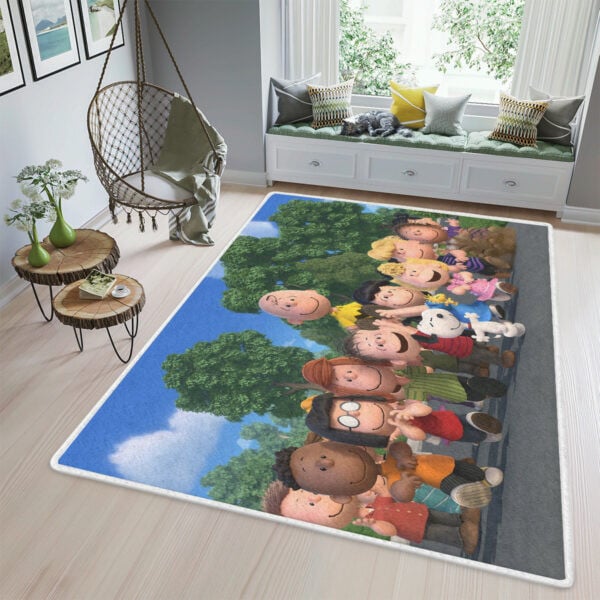 Peanuts All Character Area Rug Living Room, Snoopy Charlie Brown Woodstock Pig Pen Gift For Fan Rug Home Decor Floor Decor 2196