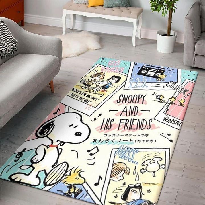 Snoopy Dog 47 Area Rug Living Room And Bed Room Rug Gift Us Decor