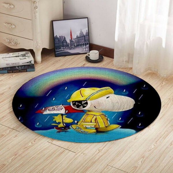Peanuts Snoopy Cute Lover Christmas Gift Round Rug Living Room And Bed Room Rug Gift Us Decor 659