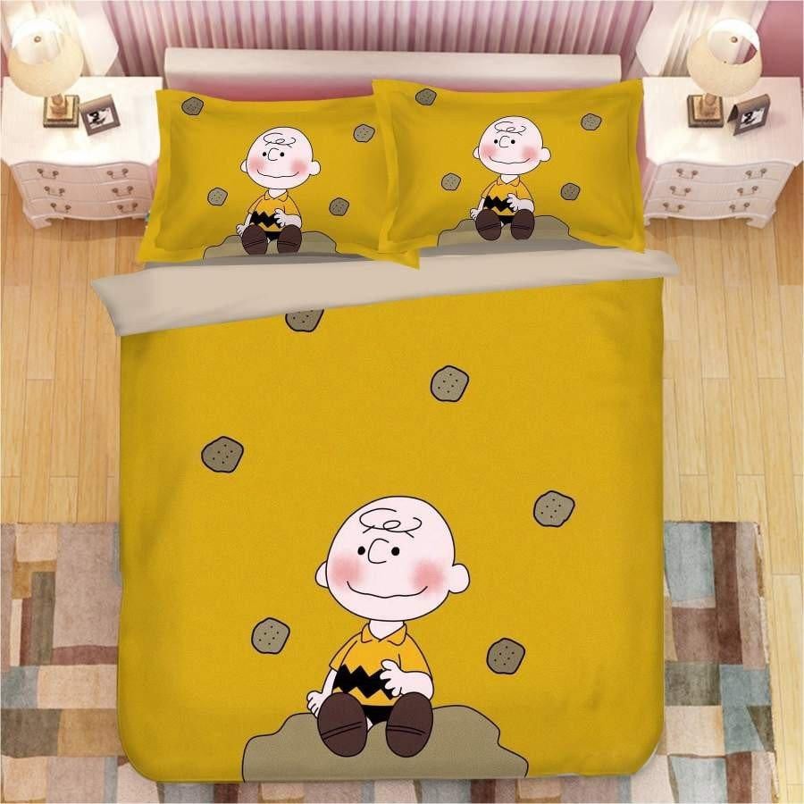 Snoopy The Peanuts Fan Gift, Charlie Brown Ver2 Duvet Bedding Set