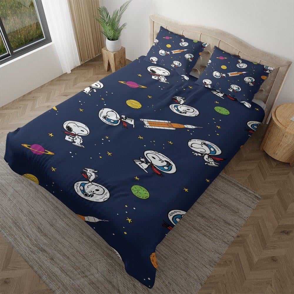 Funny Snoopy, Snoopy Gift, Snoopy Gift For Fan, Peanuts Snoopy 2 Duvet Quilt Bedding Set