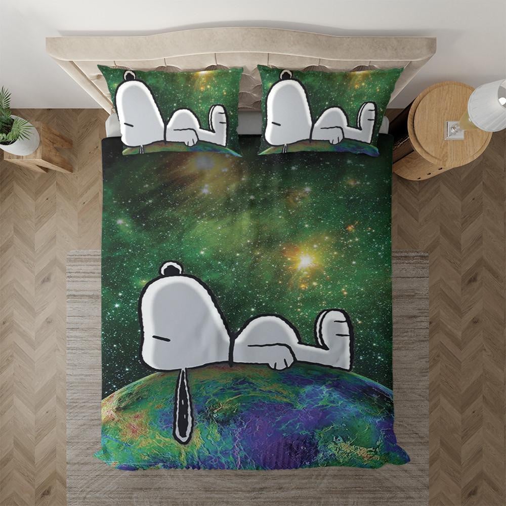 Funny Snoopy Gift For Fan, Peanuts Snoopy Sleep Duvet Quilt Bedding Set