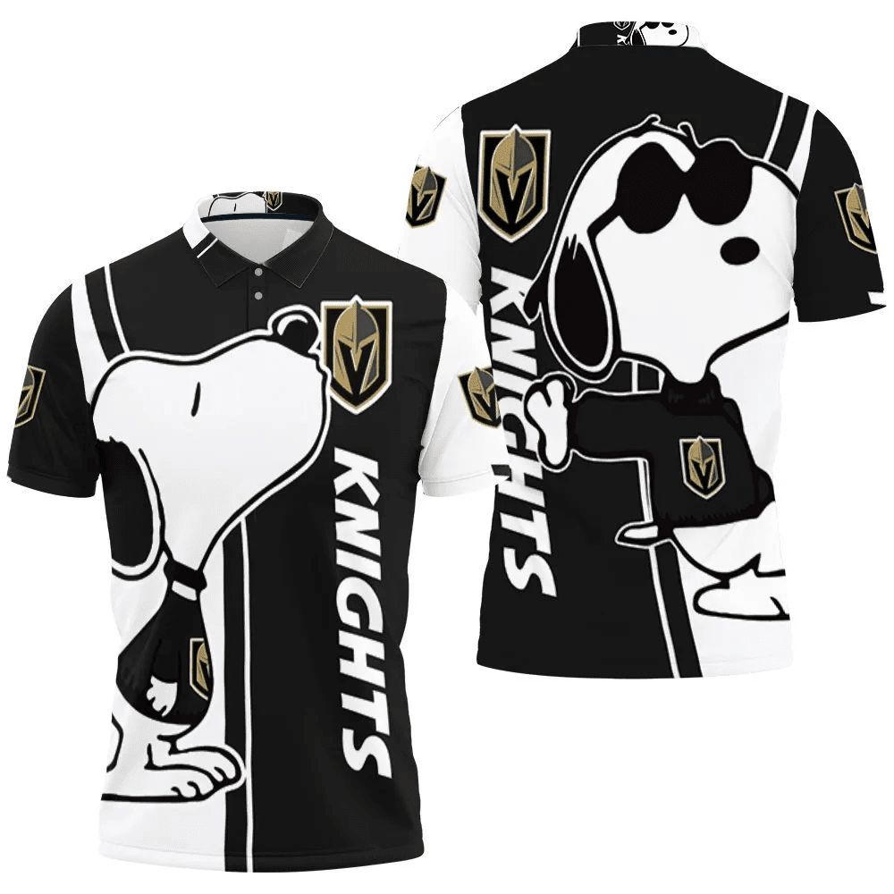 Mens & Womens Vegas Golden Knights Snoopy Lover 3d Printed 3D All Over Print Polo Shirt