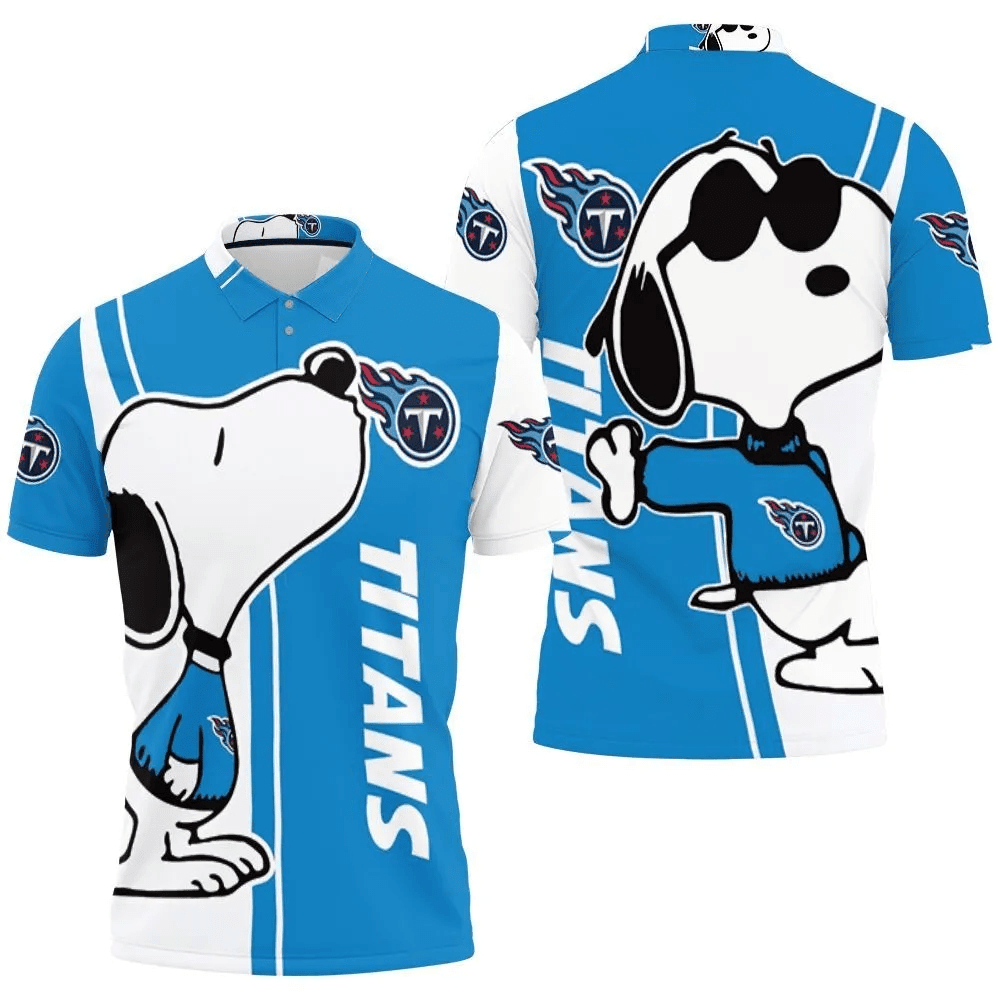 Mens & Womens Tennessee Titans Snoopy Lover 3D All Over Print Polo Shirt