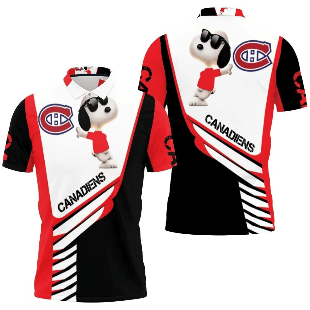 Mens & Womens Montreal Canadiens Snoopy For Fans 3d Polo Shirt All Over Print Shirt 3d T-shirt