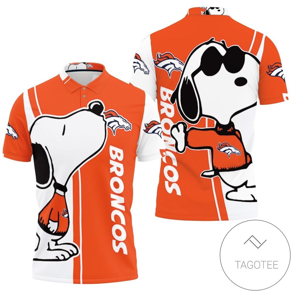 Mens & Womens Denver Broncos Snoopy Lover 3d Printed All Over Print Polo Shirt