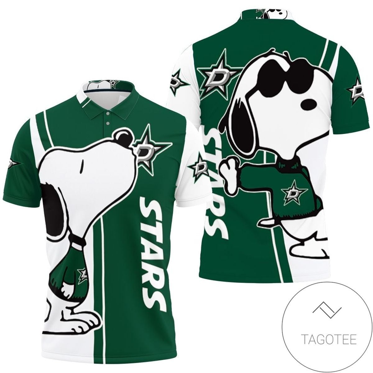 Mens & Womens Dallas Stars Snoopy Lover 3d Printed All Over Print Polo Shirt