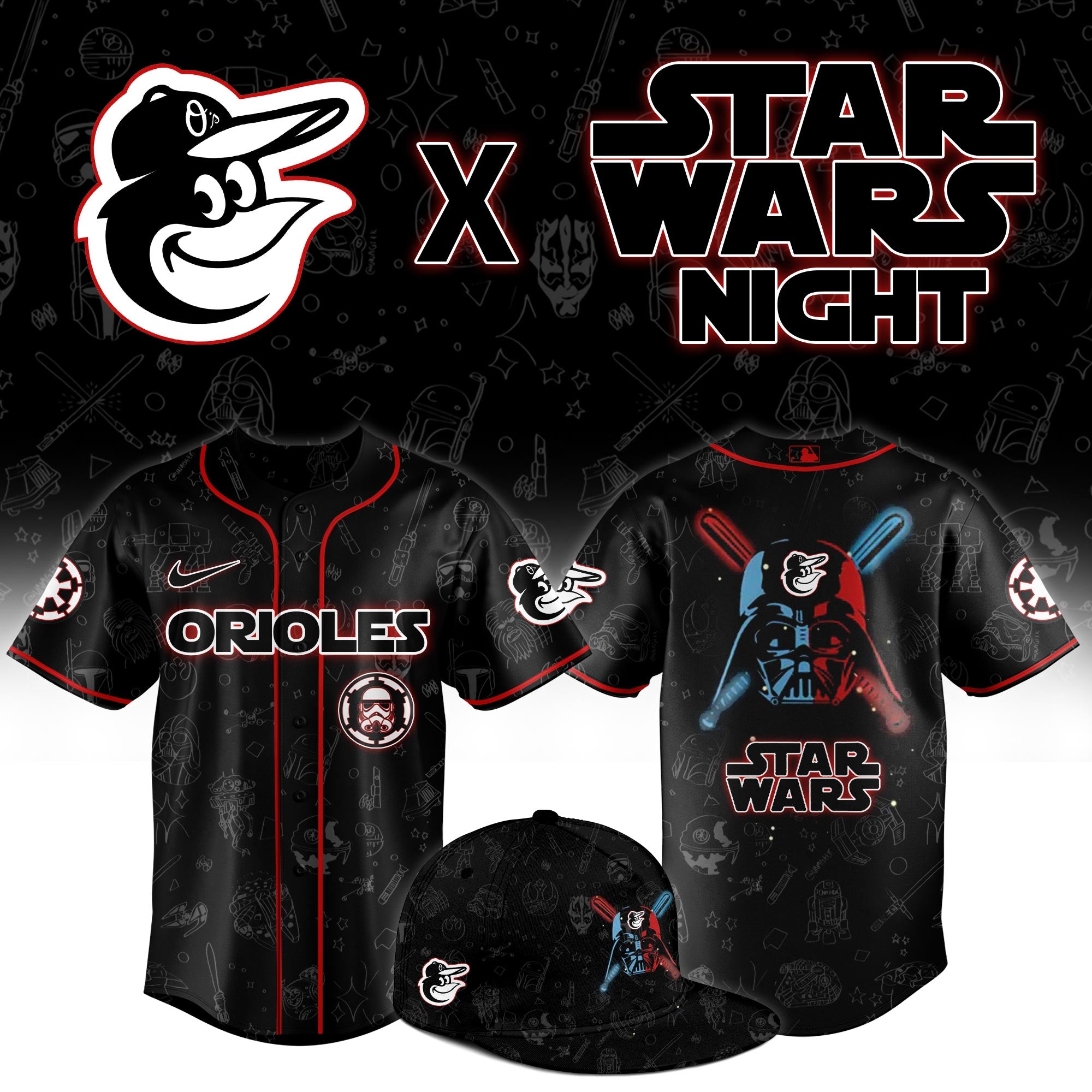 Baltimore Orioles 2025 Star Wars Night Limited Jersey 