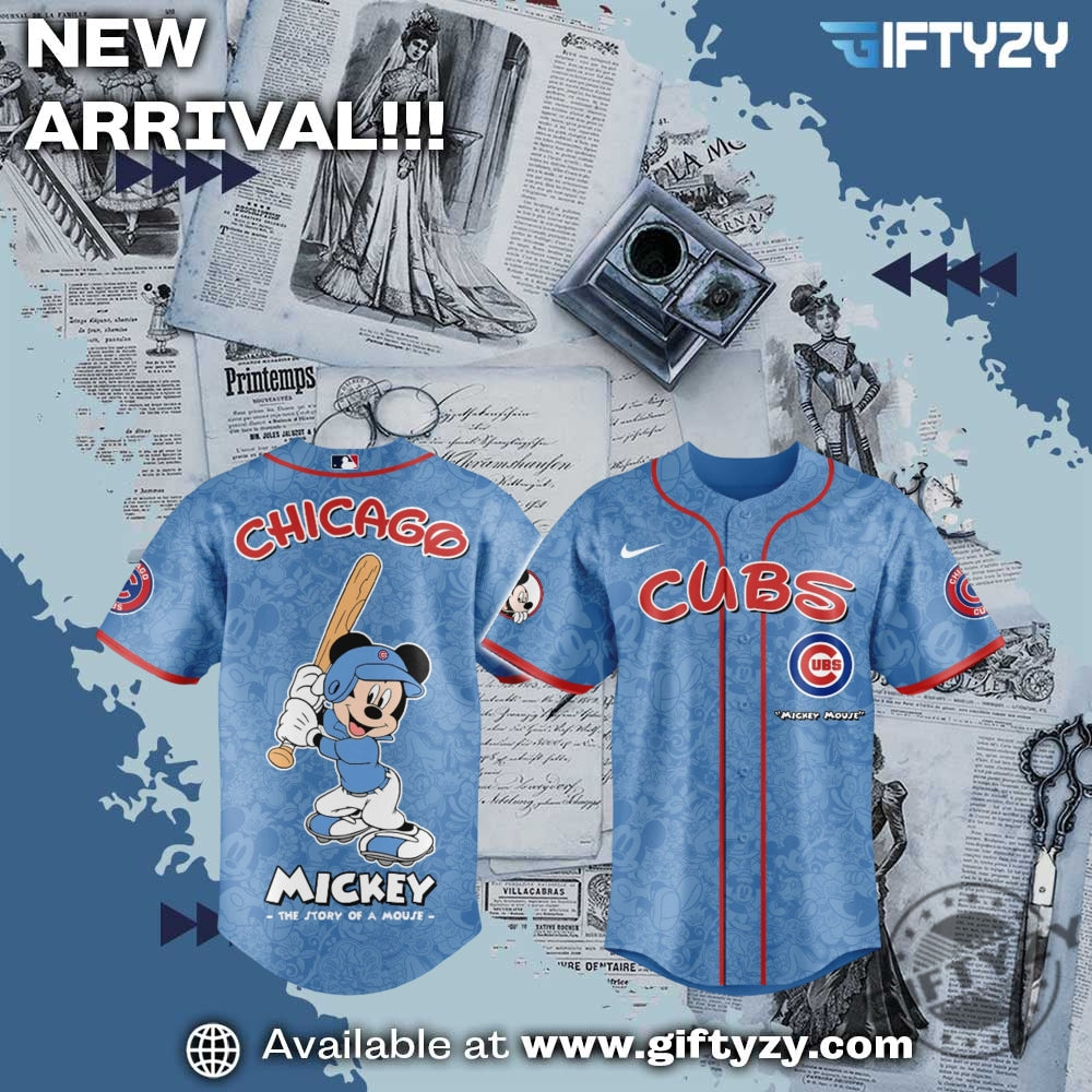 Chicago Cubs Mlb Baseball X Disney Mickey Mouse Night Game Jersey 