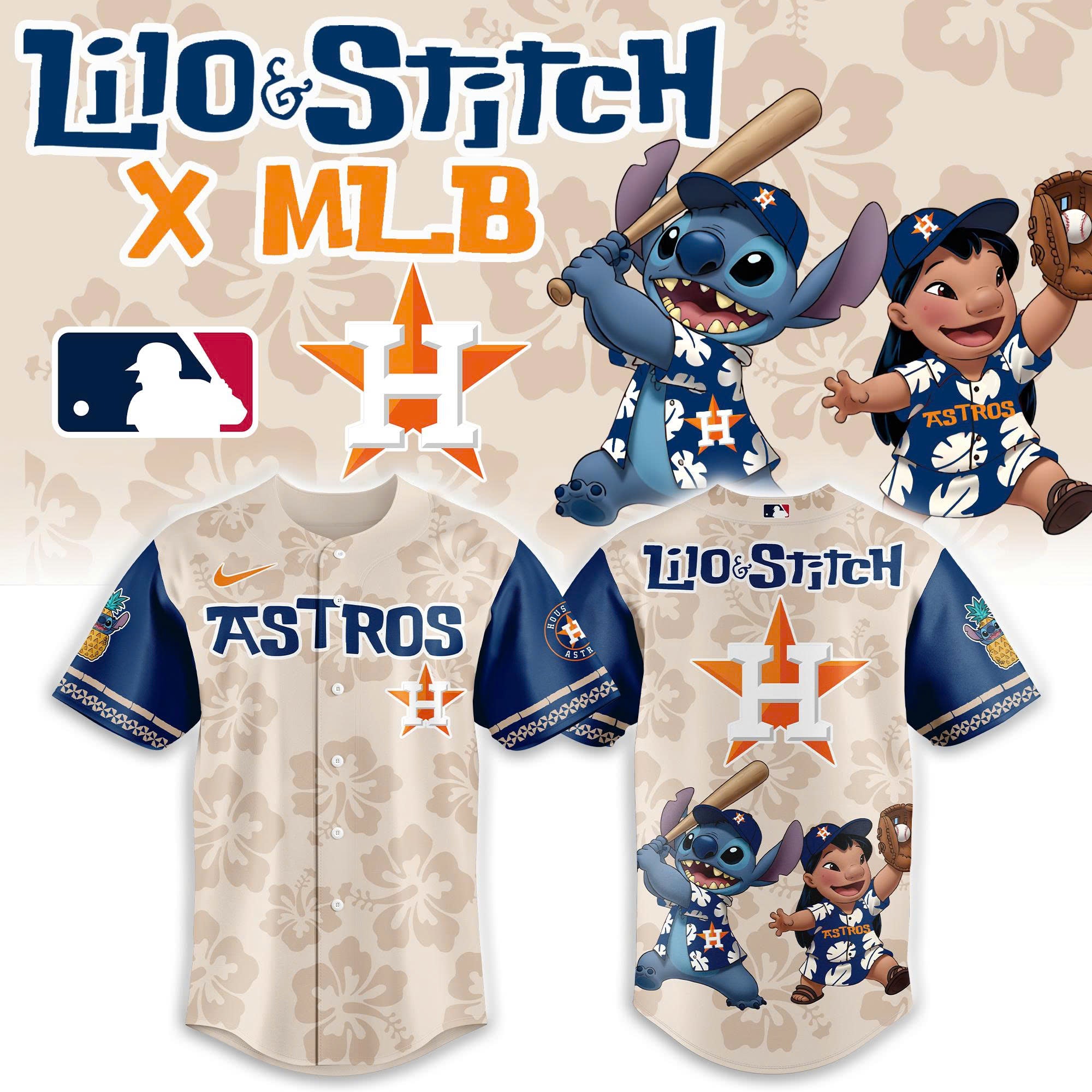 Houston Astros Lilo & Stitch 2025 Baseball Jersey 
