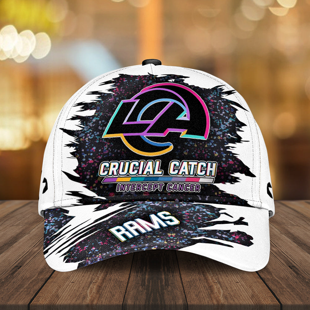 Los Angeles Rams x Crucial Catch Intercept Cancer Classic Cap 