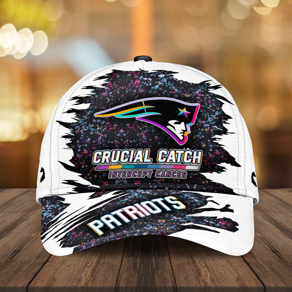 New England Patriots x Crucial Catch Intercept Cancer Classic Cap 