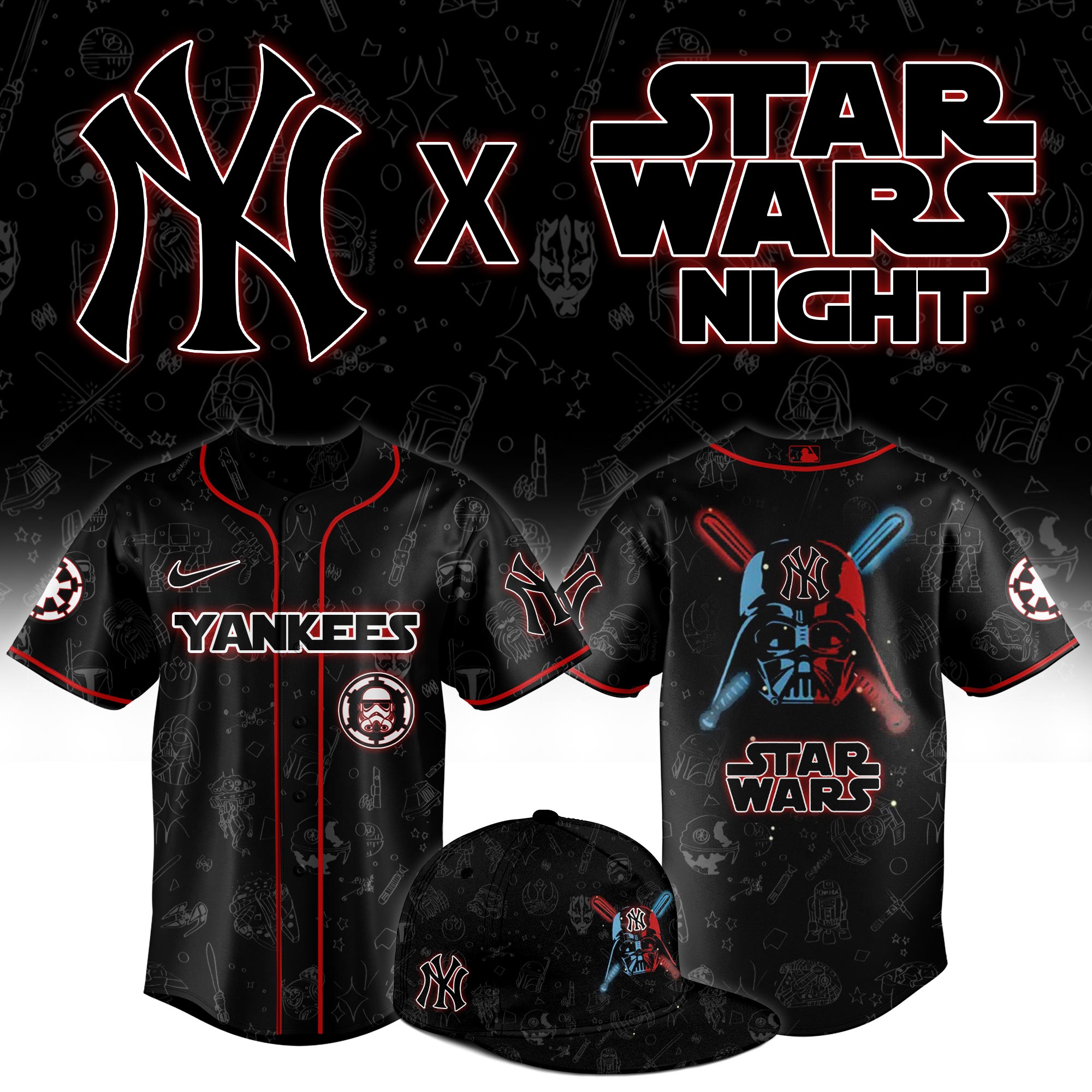New York Yankees 2025 Star Wars Night Jersey 