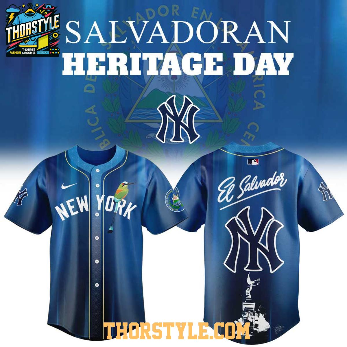 New York Yankees Salvadoran Heritage Day 2026 x MLB Baseball Jersey 