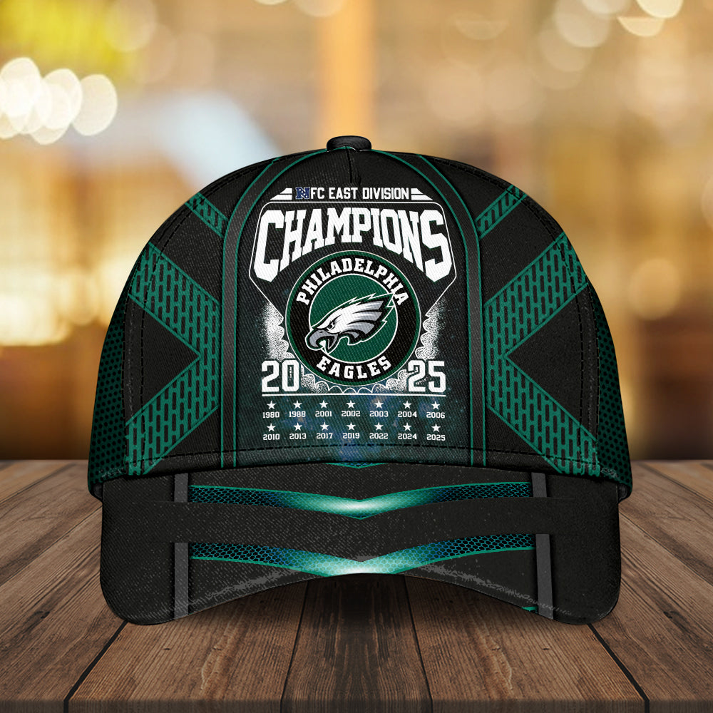 Philadelphia Eagles 2025 NFC East Division Champions Classic Cap 