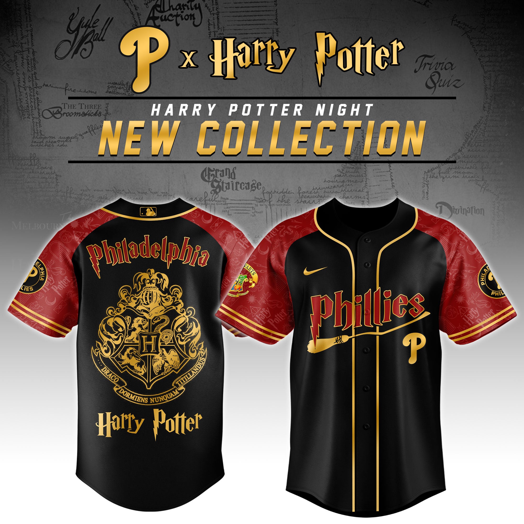 Philadelphia Phillies x Harry Potter Night Baseball Jersey 