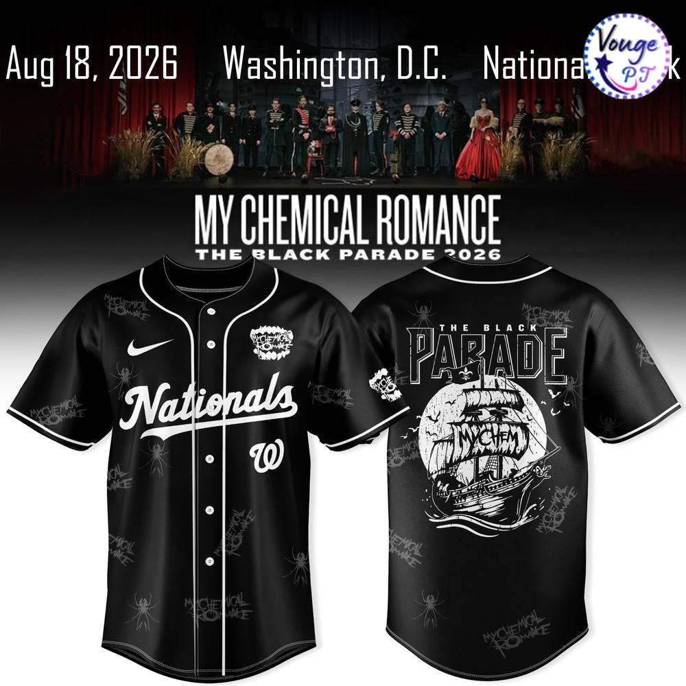 Washington Nationals x My Chemical Romance The Black Parade 2026 Baseball Jersey 