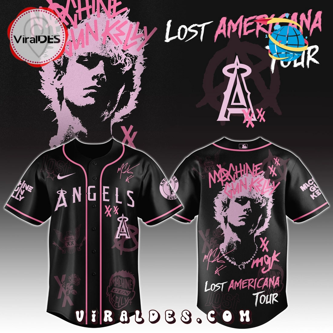MGK x Los Angeles Angels Men's Baseball Jersey - Limited 